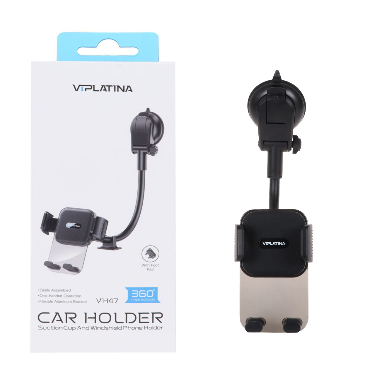 هولدر گوشی موبایل پایه دار VIPLATINA مدل VH47 - مشکی